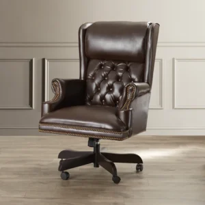 High Back Traditional Tufted LeatherSoft Executive Swivel Ergonomic Office Chair